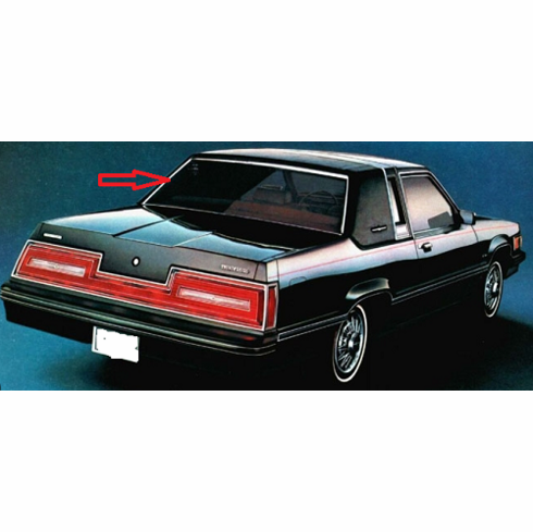 Back Window Glass Ford Thunderford 2 Door Coupe 1980-1982