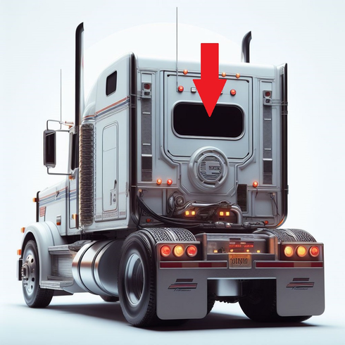 Back Window Glass Freightliner Argosy Cab Over 1999-2009