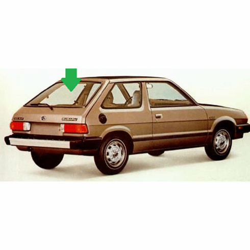 Back Window Glass Subaru DL 2 Door Hatchback 1980-1985
