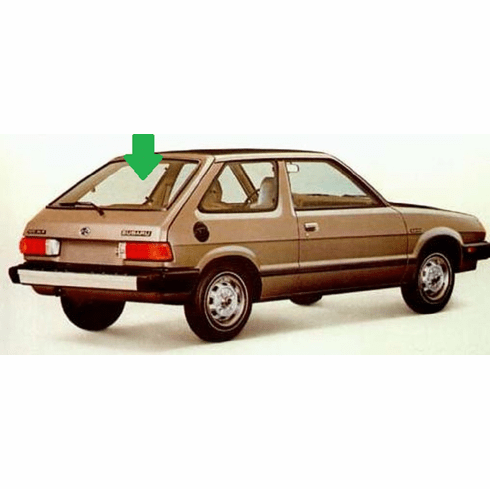 Back Window Glass Subaru GL 2 Door Hatchback 1980-1985