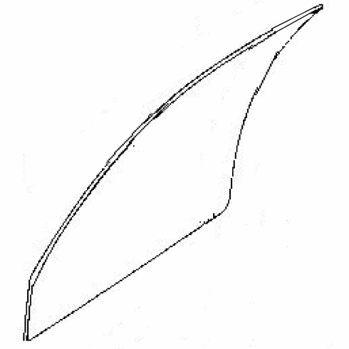 Front Driver Side Door Glass Suzuki Esteem 4 Door Sedan 1995-2002