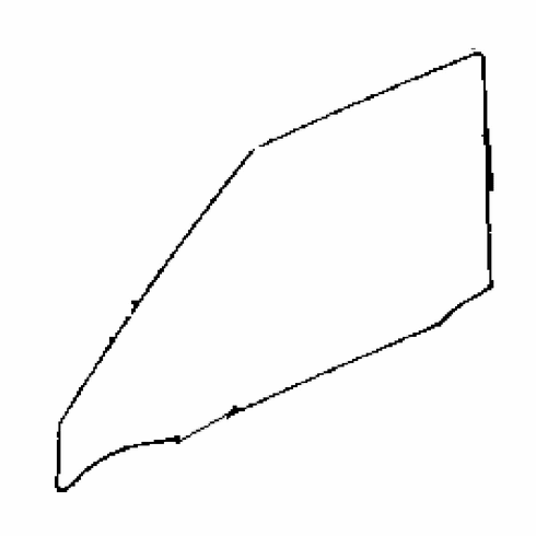 1980-1981 Toyota Corolla Front Door Glass Driver Side Window