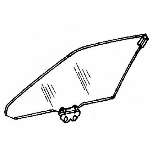 1980-1992 Cadillac Fleetwood (RWD) Front Door Glass Passenger Side