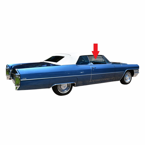 DIY Front Door Glass Passenger Side Cadillac Coupe Deville 2 Door Convertible 1965 1966