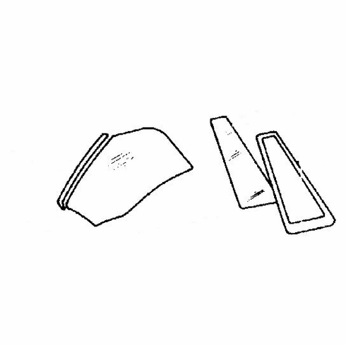 Driver Side Quarter Glass Subaru DL 4 Door Station Wagon 1980-1984