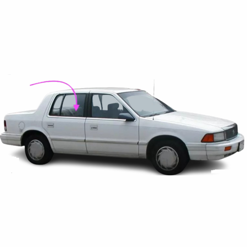 DIY Rear Door Glass Driver Side Dodge Spirit Sedan 1989-1993