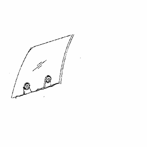 DIY Rear Door Glass Driver Side Dodge Spirit Sedan 1989-1993