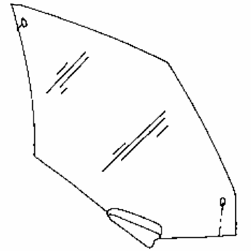DIY Rear Door Glass Passenger Side Audi 100 Sedan 1989 -1991