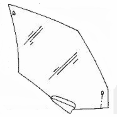 DIY Rear Door Glass Passenger Side Audi 200 Sedan 1989 -1991