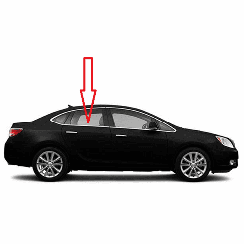 DIY Rear Door Glass Passenger Side Buick Verano Sedan 2012-2017