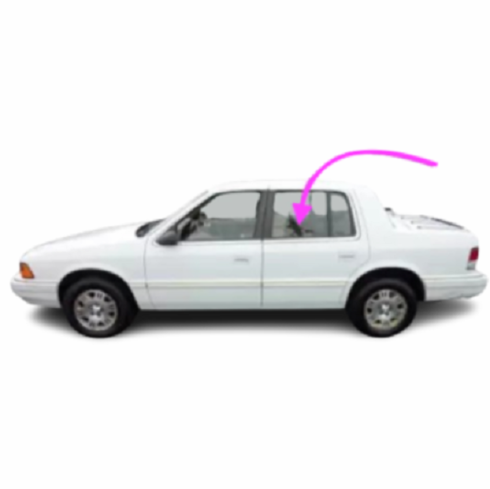 DIY Rear Door Glass Passenger Side Dodge Spirit Sedan 1989-1993