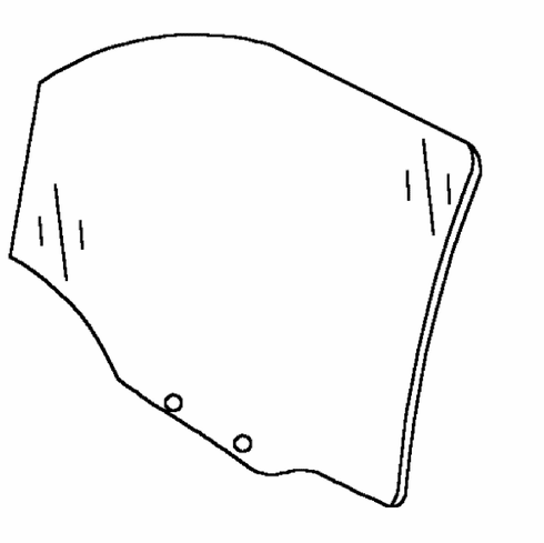 DIY Rear Door Glass Sedan Passenger Side Daewoo Nubira Sedan 1998-2003