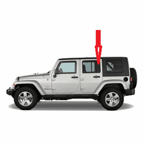 DIY Rear Vent Glass Driver Side Jeep Wrangler Utility 2008-2017
