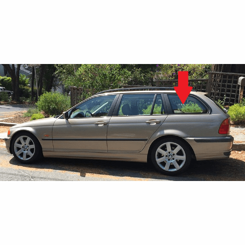 Driver Side Quarter Glass BMW 323 4 Door Station Wagon 2000