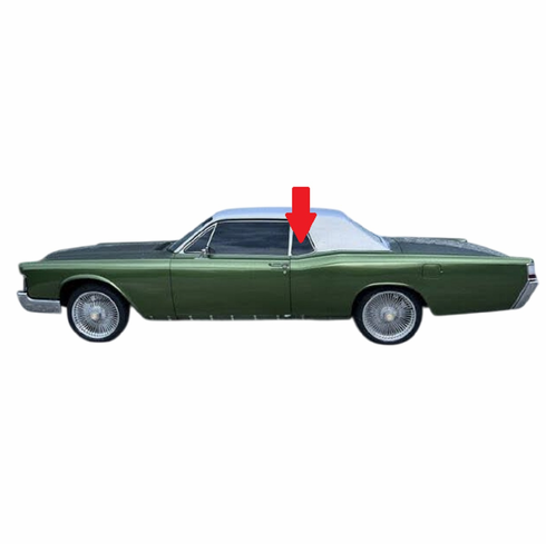 Driver Side Quarter Glass Lincoln Continental 2 Door Hardtop 1968-1969
