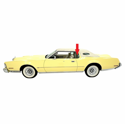 Driver Side Quarter Glass Lincoln Mark IV 2 Door Hardtop 1972-1973