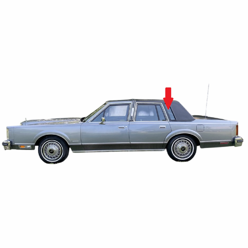Driver Side Quarter Glass Lincoln Town Car 4 Door Hardtop 1980-1983