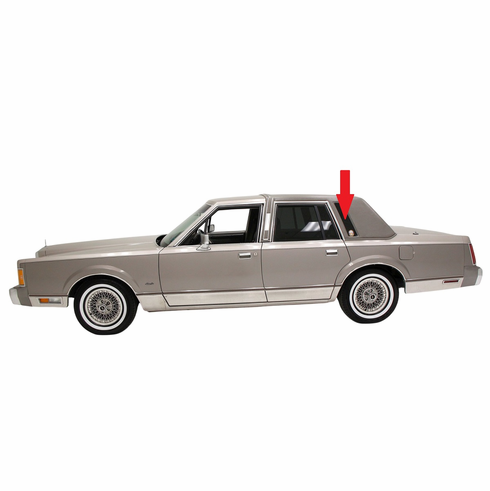 Driver Side Quarter Glass Lincoln Town Car 4 Door Hardtop 1989