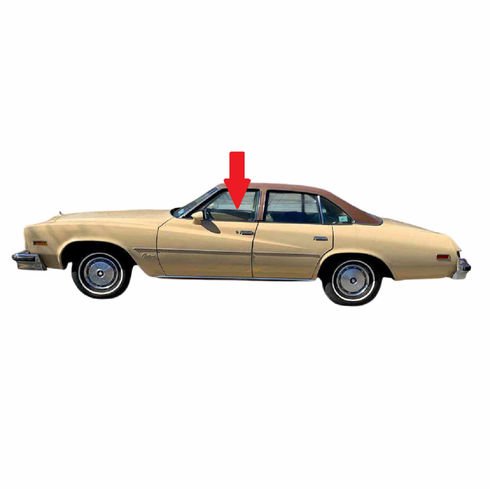 Front Door Glass Driver Side Buick Century 1973-1977 4 Door Sedan