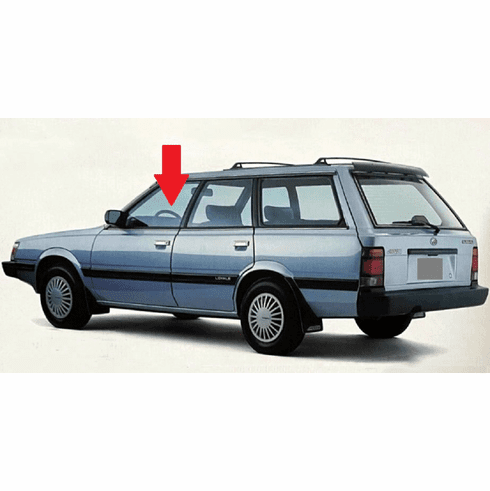 Front Door Glass Driver Side Subaru Loyale 1990-1994 4 Door Station Wagon