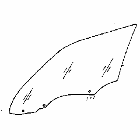 Front Door Glass Driver Side Toyota Camry 1987-1991 4 Door Sedan