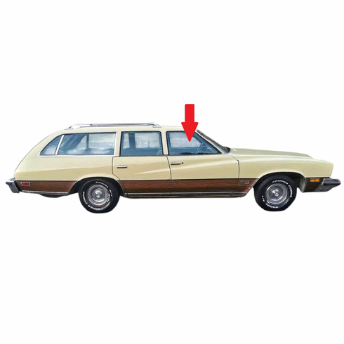 Front Door Glass Passenger Side Buick Century 1973-1977 4 Door Station Wagon
