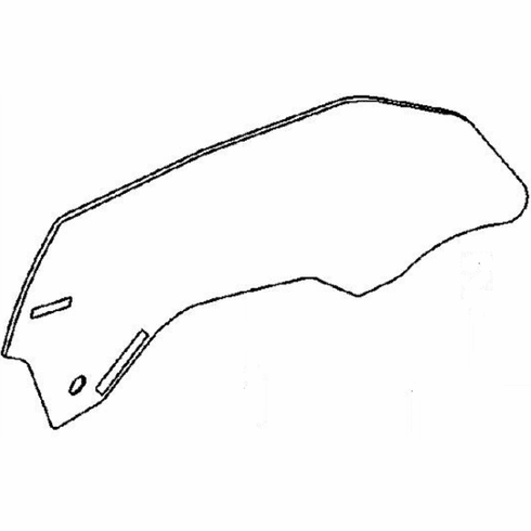 Front Door Glass Passenger Side Chevrolet Corvette 2020-2022 2 Door Coupe, 1 Hole, solar