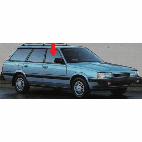 Front Door Glass Passenger Side Subaru Loyale 1990-1994 4 Door Station Wagon