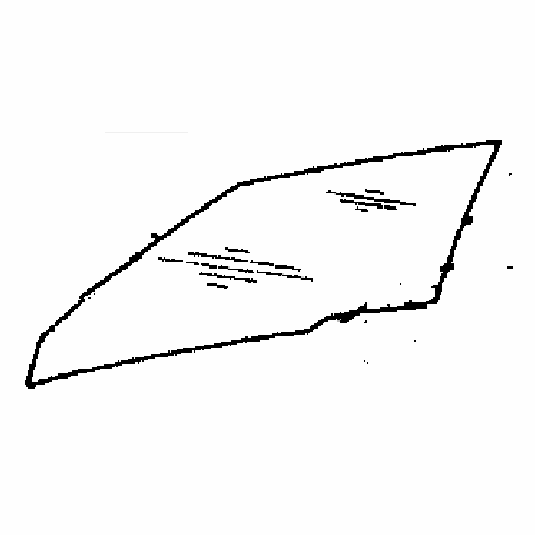 Front Door Glass Passenger Side Toyota Camry 1983-1986 4 Door Hatchback