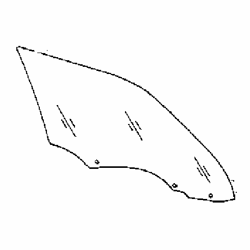 Front Door Glass Passenger Side Toyota Camry 1987-1991 4 Door Sedan