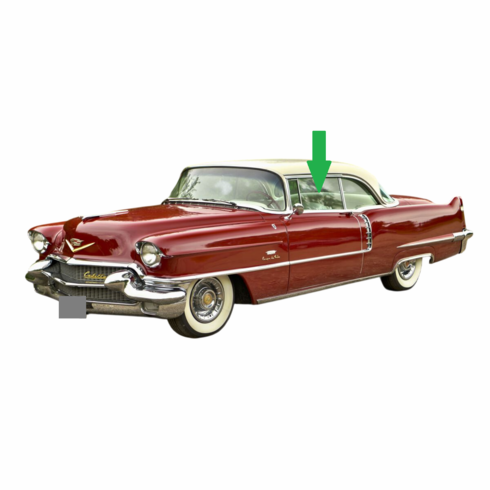 Front Driver and Passenger Door Glass Cadillac Coupe Deville 2 Door Convertible 1959-1960