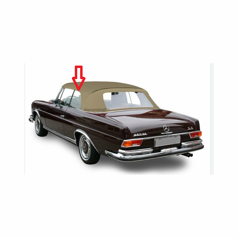 Front Driver Quarter Glass Mercedes Benz 230SL 2 Door Convertible 1963-1973