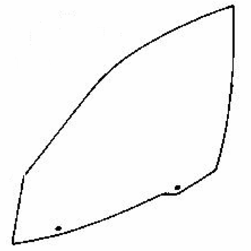 Front Driver Side Door Glass BMW 330 4 Door Sedan 2001-2005