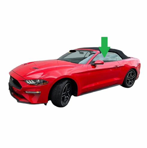 Front Driver Side Door Glass Ford Mustang 2 Door Convertible 2018-2023