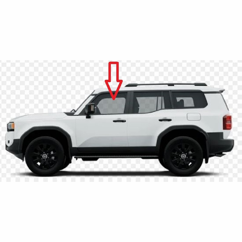 Front Driver Side Door Glass Toyota Land Cruiser 4 Door Utility 2024-2026