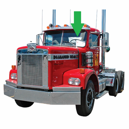 Front Driver Side Windshield Glass Diamond Reo Giant 214" Conventional Cab 1967-1987