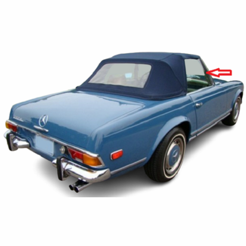 Front Passenger Glass Mercedes Benz 250SL 2 Door Convertible 1963-1973