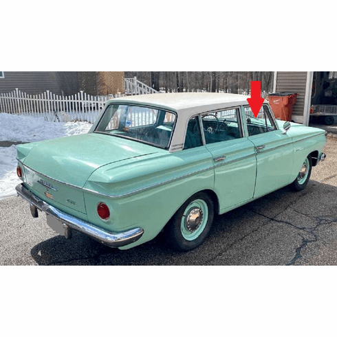 Front Passenger Side Door Glass American Motors American 4 Door Sedan 1965-1969