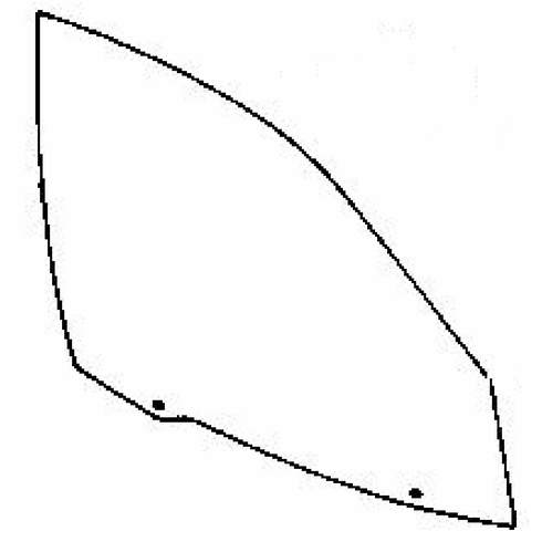 Front Passenger Side Door Glass BMW 330 4 Door Sedan 2001-2005