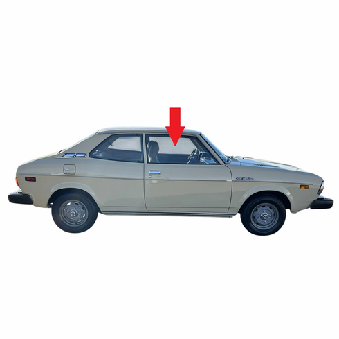 Front Passenger Side Door Glass Subaru DL 2 Door Sedan 1978-1979