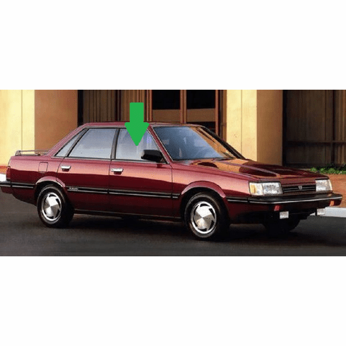 Front Passenger Side Door Glass Subaru GL 4 Door Sedan 1986-1989