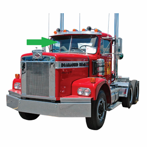 Front Passenger Side Windshield Glass Diamond Reo Giant 214" Conventional Cab 1985-1997