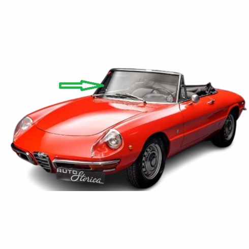 Front Windshield Glass Alfa Romeo Spider Veloce-1750 Roadster 1969-1971 2 Door Convertible