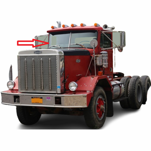 Front Windshield Glass Autocar DK64 Conventional Cab 1981-1987