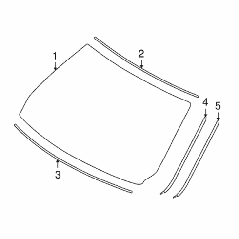 Front Windshield Glass BMW 325 4 Door Station Wagon 2006