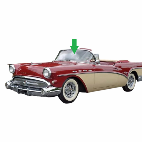 Front Windshield Glass Buick Century 1957-1958 2 Door Convertible