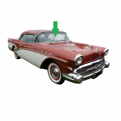 Front Windshield Glass Buick Century 1957-1958 2 Door Hardtop