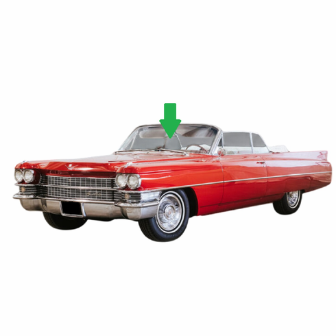 Front Windshield Glass Cadillac Coupe Deville 2 Door Convertible 1963-1964