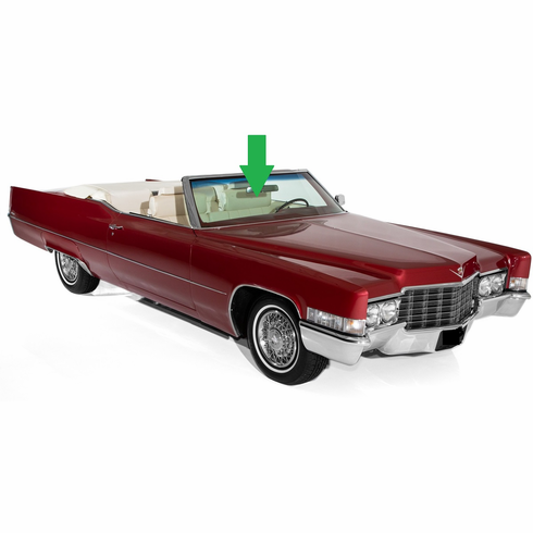Front Windshield Glass Cadillac Coupe Deville 2 Door Convertible 1969-1970