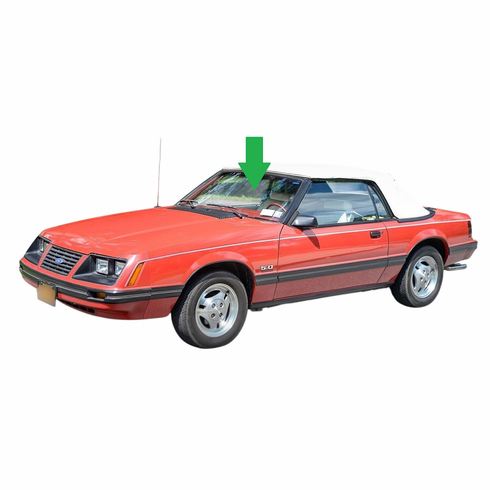 Front Windshield Glass Ford Mustang 2 Door Convertible 1983-1993
